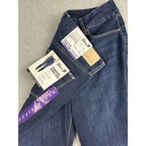 Seven7 Tummyless High Rise Skinny Jeans Womens 16 Dark Wash Stretch Denim NWT